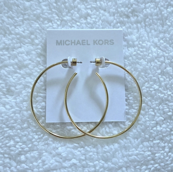 Michael Kors Jewelry - Michael Kors Gold💛 "Cityscape"🏙 Large Hoop Earrings